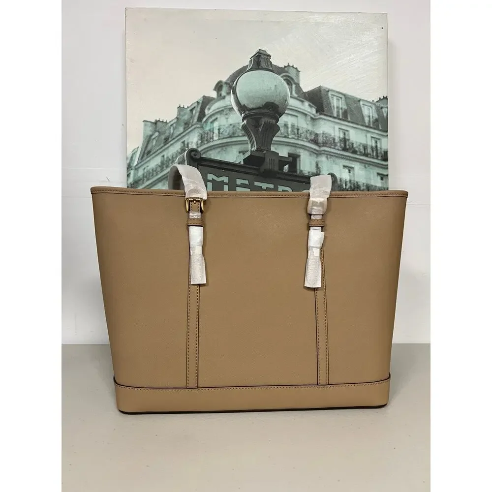 Michael Kors 35F0GTVT9L Jet Set Travel Large Saffiano Leather Tote Bag - Picture 2 of 7
